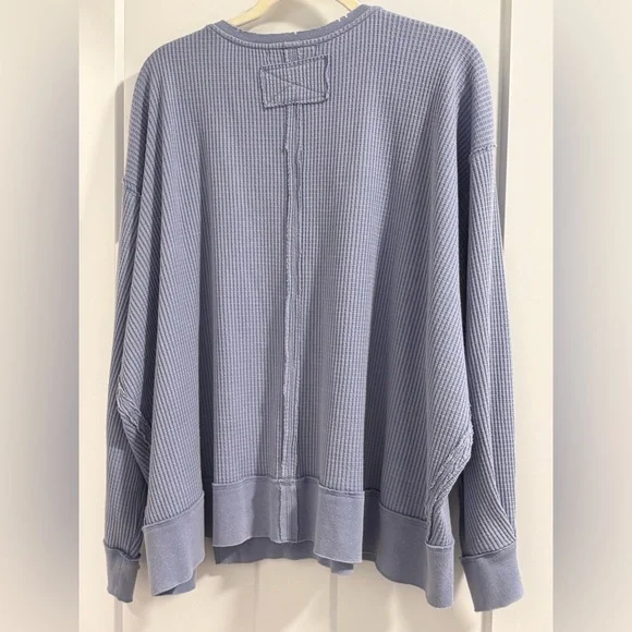 Free People, We The Free Lavender Waffle Knit Top - Picture 4 of 6